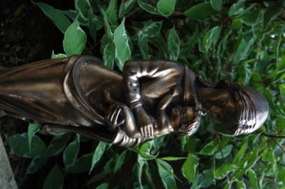 9. Maternity h 36 cm, silicone bronze, lost wax art casting, odlewnia artystyczna. figury sakralne. 